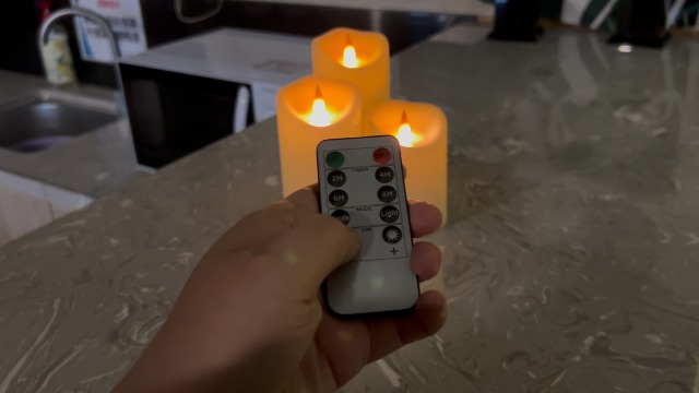 Image of Autbye Rechargeable Flameless Candle, Realistic 3D Flickering Warm Flame, LED Candle with Remote Control & Timer for Holiday, Wedding, Patio and Home Decoration