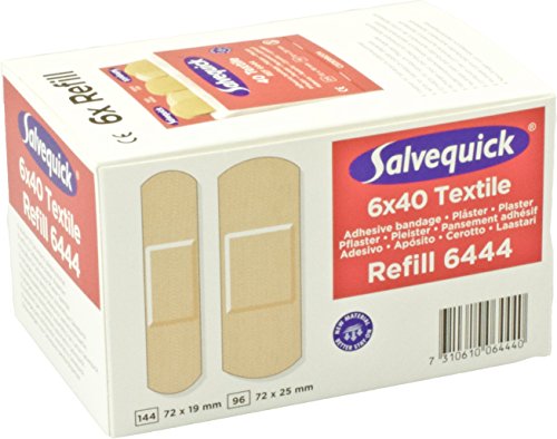 Salvequick Pflasterspender und refill - verschiedene Sorten (Karton á 6 refills rot (textile) - Ref. 6444)