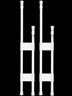 Zubebe 2 Sets RV Refrigerator Bars, Adjustable Non Slip Fridge Support Rods, RV Fridge Stabilizer for Holding Food Drinks in Place, Camper Kitchen Cabinet Bookshelf Tension Bars(11.8-19.7 Inch,White)