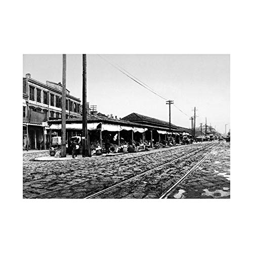 Wee Blue Coo Vintage Photo French Market 1900 New Orleans Wall Art Print