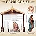 Cinnvoice 4 Pcs Large Christmas Nativity Scene Outdoor 45'' Holy Family Jesus Joseph Mary Sheep Outdoor Yard Decoration Weatherproof PVC Christian Outside Stable Decor Sets for Front Yard Lawn Sign
