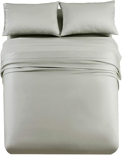 Miniatura 10 de Abripedic Juego de sábanas de 4 piezas de 600 hilos, 100% Tencel Lyocell, tamaño King, color gris pardo