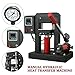 Hydraulic Heat Press, High Pressure Manual Jack Heat Press Machine w/ 5'' X 5'' Dual Heating Plate and Pressure Gauge Hot Press Stamping Machine Heavy Duty Press for Printing Heat Transfer Equipment