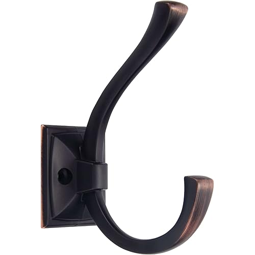 TUNNY 5 Pack Antique Design Wall Hanging Coat Hook - Oil-Rubbed Bronze Coat Hook Towel hook Suitable for Entry Shoe Cabinet, Wardrobe Bathroom Bedroom Furniture Hardware