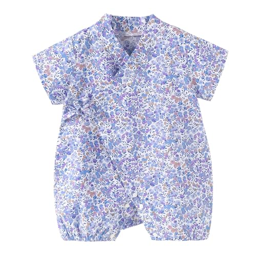 PAUBOLI Baby Kimono Romper Japanese Sakura Cotton Infant Comfy Pajamas 3-24 Months