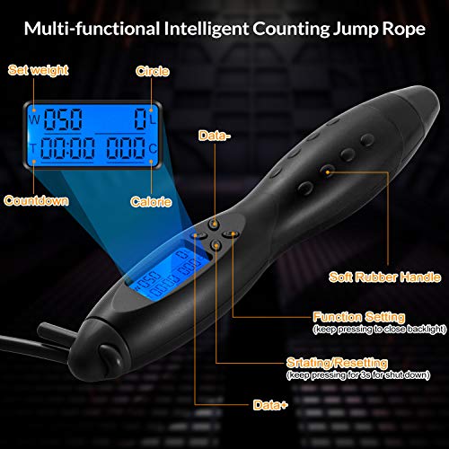 Flashda-Jump-Rope-with-Counter-Speed-Skipping-Rope-Counter-for-Indoor-and-Outdoor-Fitness-Training-Adjustable-Weighted-Jump-Rope-Workout-for-MenWomenChildren-Cordless-Skipping-Rope