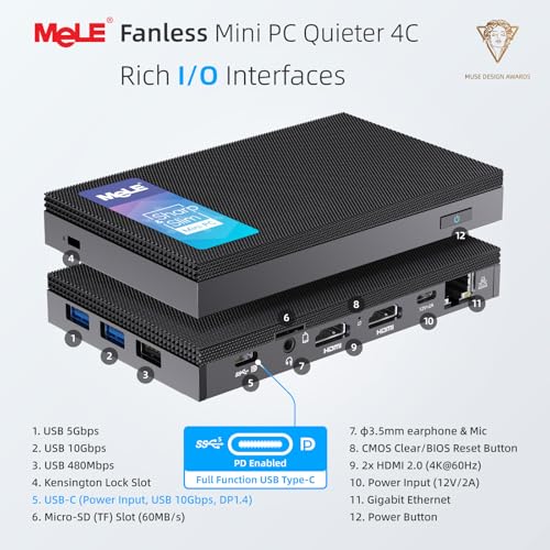 MeLE Quieter4C N150 Fanless Mini PC with Win-11-Pro の商品画像 6
