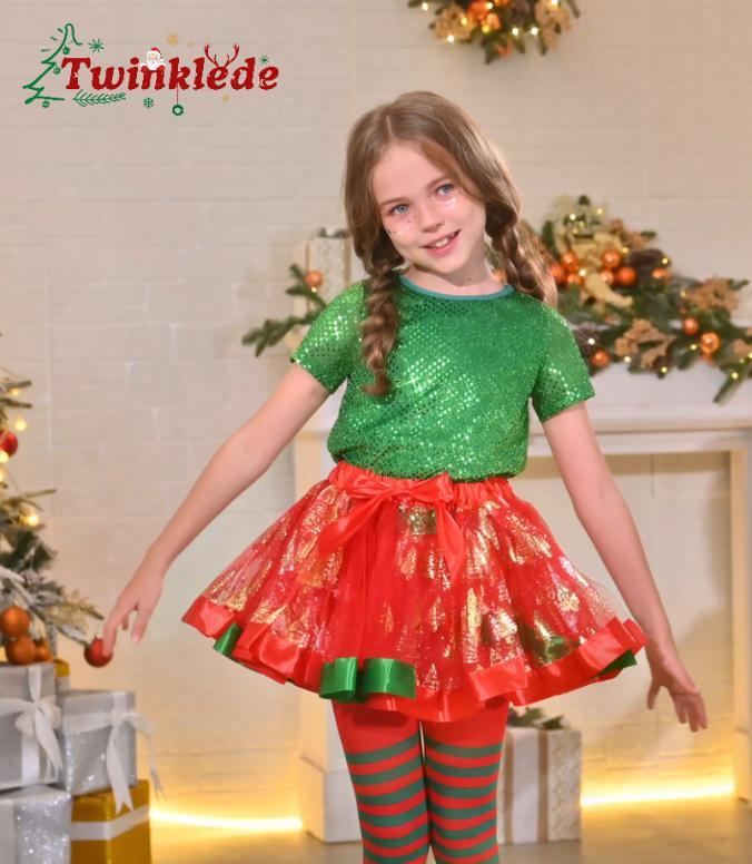 TWINKLEDE Christmas Tutu Skirt Red Xmas Costumes Tutus Holiday Party Fancy Tulle Skirts : Clothing, Shoes & Jewelry