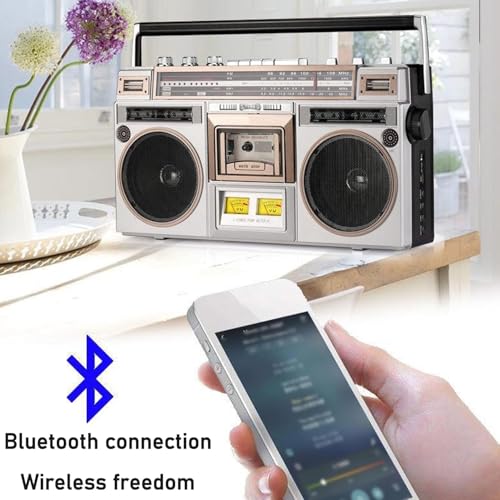 Lecteur cassette Bluetooth stéréo portable SD USB AM/FM - 4
