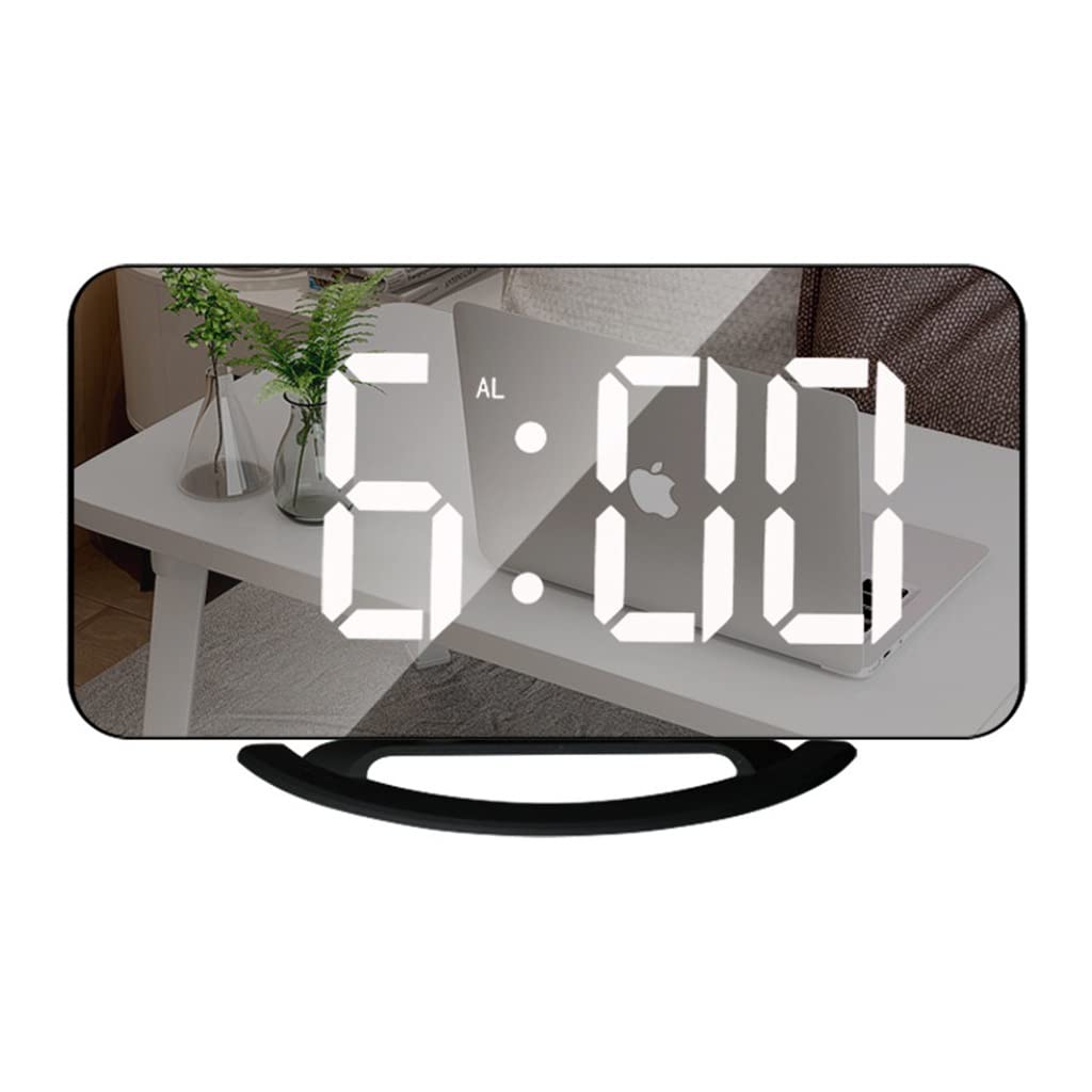 HRWLY Digital Alarm Clock Automatic Dimming Table Touch Snooze Output Charge Wall Electronic LED Clocks(3-pack)