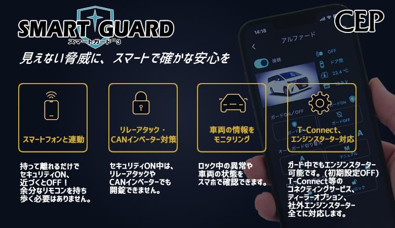 CEP　スマートガード3　カーセキュリティ CANインベーダー対応セキュリティ【スマートガード3】 Ver1.1