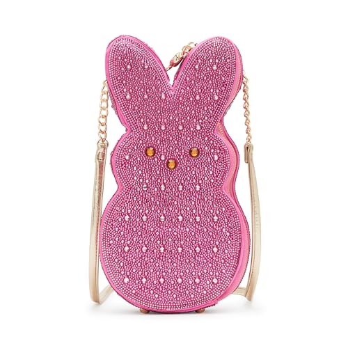 Betsey Johnson Womens Peeps X Rhinestone Bunny Crossbody