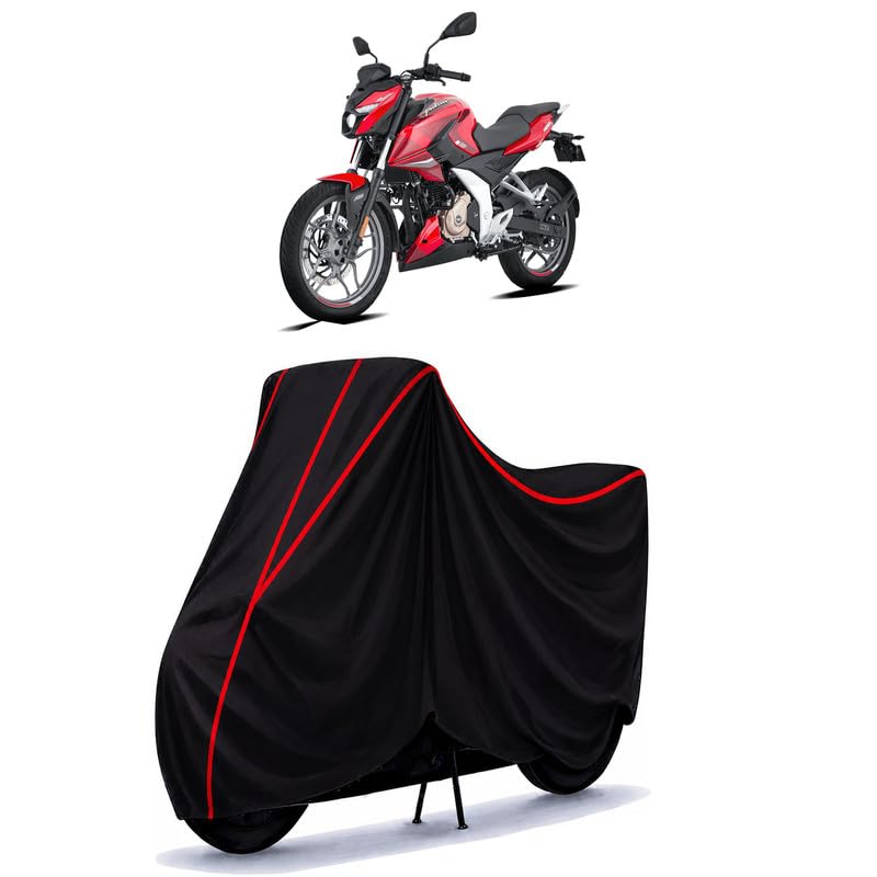 Image of Bajaj Pulsar 250 Water Resistant Bike Cover for All Motorcycles & Rain | Heavy Duty Taffeta Fabric | UV Protection, Dustproof, Scratchproof | All Weather Two Wheeler Body Cover with Elastic Bottom