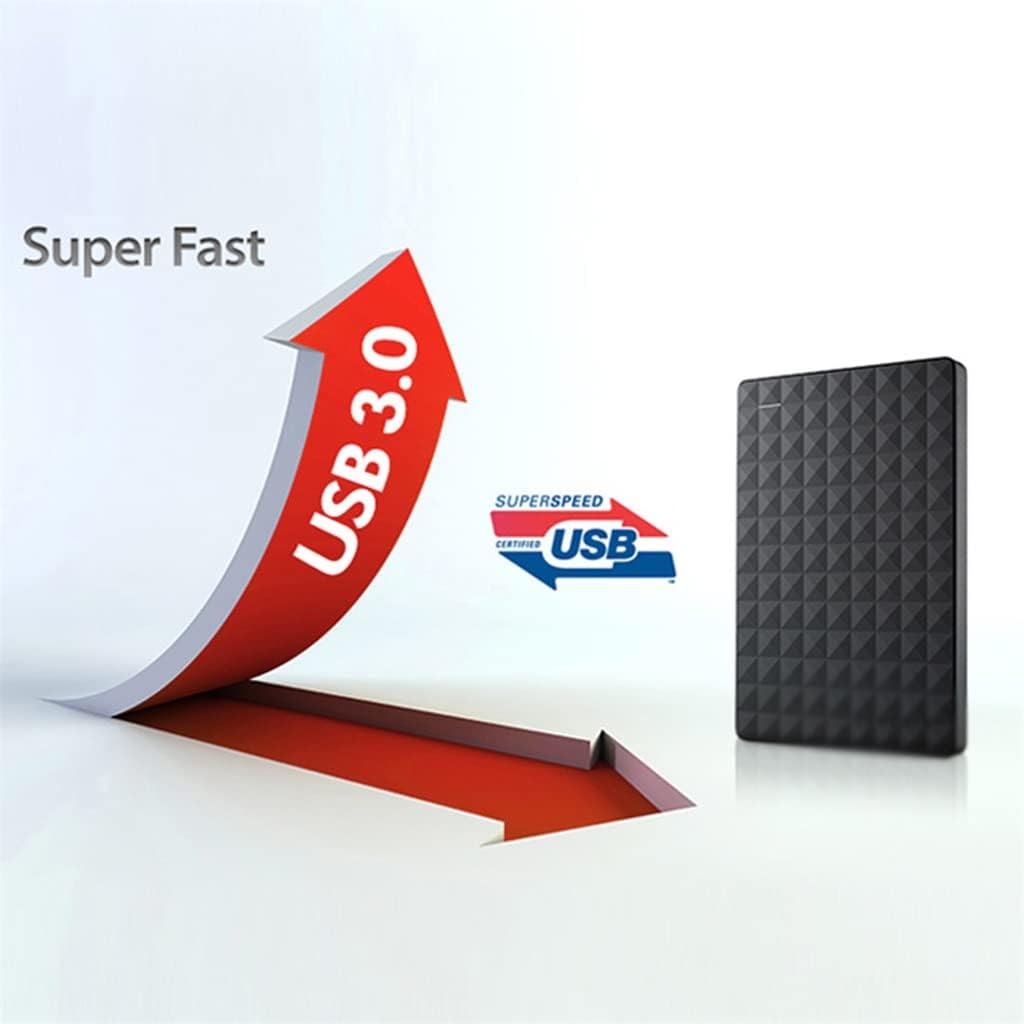 Expansion HDD Drive Disk 1TB 2TB 4TB USB3.0 External HDD 2.5" Portable External Hard Disk (Color : D, Size : 1TB) (D 2TB)