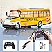 Liberty Imports RC School Bus - 2.4Ghz Remote Control Toy Bus with LED Lights, Rechargeable Electronic Vehicle for Kids