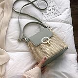 Ideales Geschenk: stilvolles Oberflächendesign und exquisite Verarbeitung. Dies ist ein unvergessliches Geschenk für Sie, Mutter, Tochter, Liebhaber und andere Freundinnen. Diese strohgewebte Tasche wird rein von Hand gewebt. Bitte legen Sie nicht zu viele schwere Gegenstände hinein.