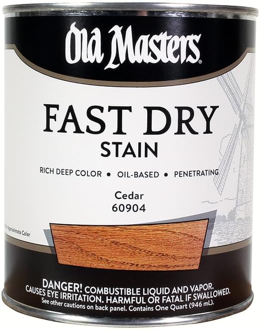 4-Pack of 1 qt Old Masters 61604 Natural Walnut Fast Dry Stain Interior Oil-Based Wood Stain