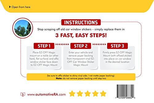 Ez-Off Car Window Sticker Magic Mount #TOP1