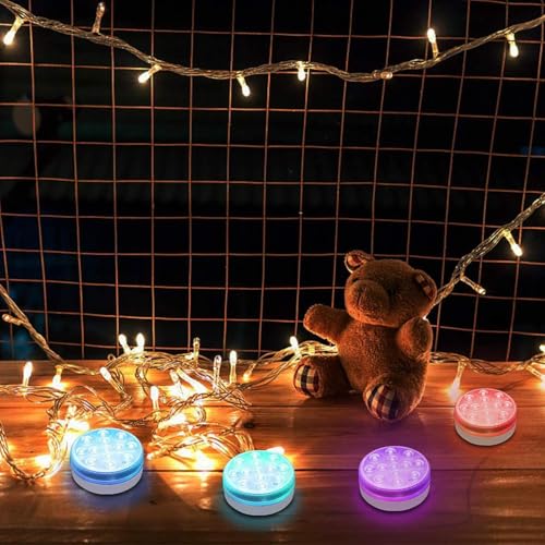 Éclairage pour piscine LED subaquatique rechargeable : spots étanches de cour, patio et terrasse - 6