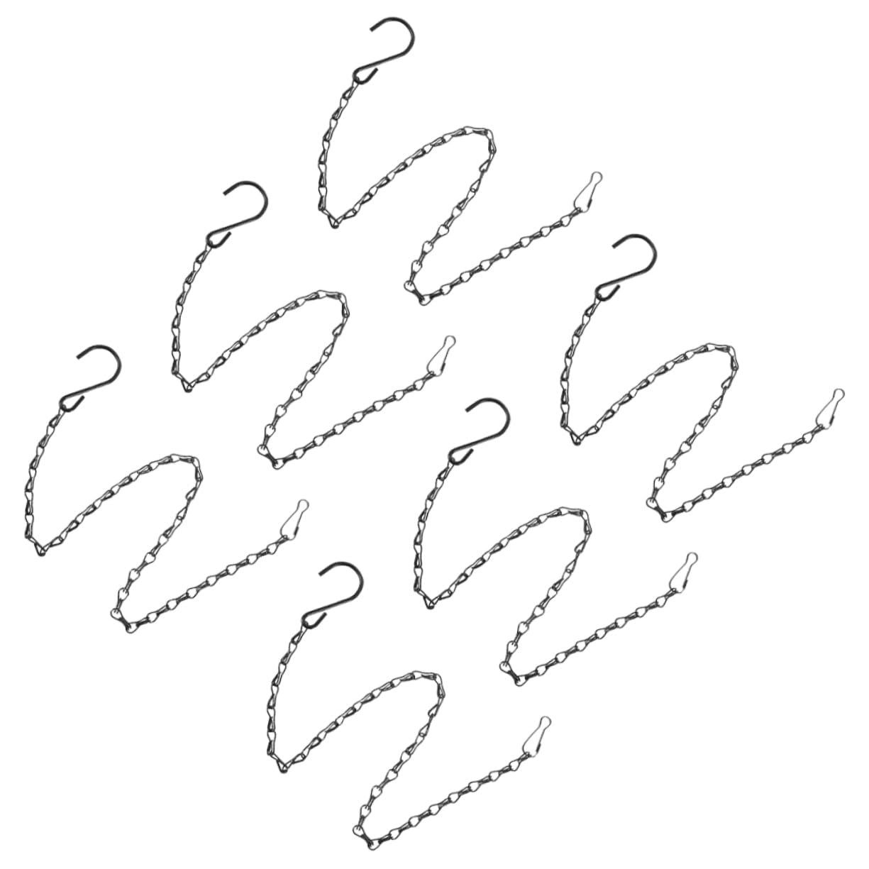 Levemolo Flower Basket Chain Set 40cm Long Chains for Hanging Planters Bird Feeders Home Decor s Shape Hook Chains