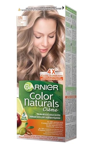Garnier Color Naturals Nourishing Permanent Hair Color Cream - 8N Natural light blond, 3.4 Fl. Oz.