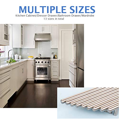 30 Pack Cabinet Knobs Drawer Pulls Brushed Nickel Furniture Hardware - T Bar Euro Style Nickel Kitchen Cabinet Door Handle Bathroom Cabinet Pulls Stainless Steel