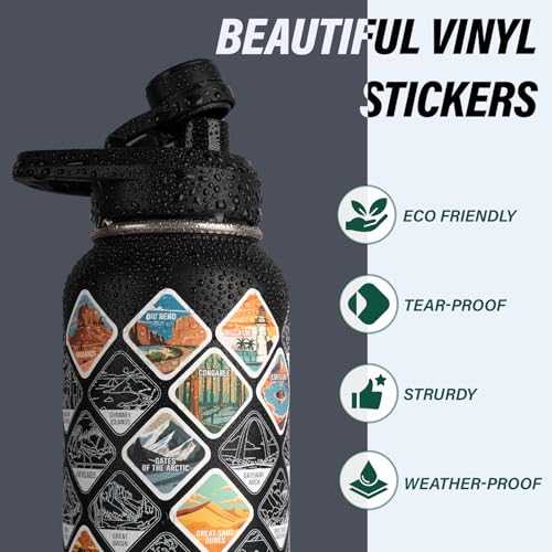 40 oz Insulated Water Bottle | Thickened Stainless Steel Vacuum Metal | Portable Sports Water Jug for Gym and Hiking with Straw, Carrier Bag, Handle Strap | BPA-Free 40 oz