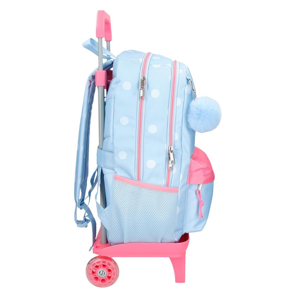 Joumma Disney Mickey Vibes plecak z podwójną komorą z przenośnym wózkiem 15,6 cala niebieski 31x44x15 cm poliester 24,68 l, Niebieski, Talla única, Plecak z podwójną komorą z wózkiem