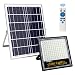 Produktbild Kingwei 100W 6500K Solar Flutlichter mit Radarwarner,120 LEDs Superhell Solar Sicherheitsleuchten mit Fernbedienung und Solarplatten,Wasserdicht Solarlampen Dämmerung bis Morgengrauen Sensor für Außen
