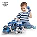 FUN LITTLE TOYS Electric Remote Control Construction Police Car - 81 Pieces, Take Apart Construction Vehicles for Kids Gifts, Educational Toys for Kids