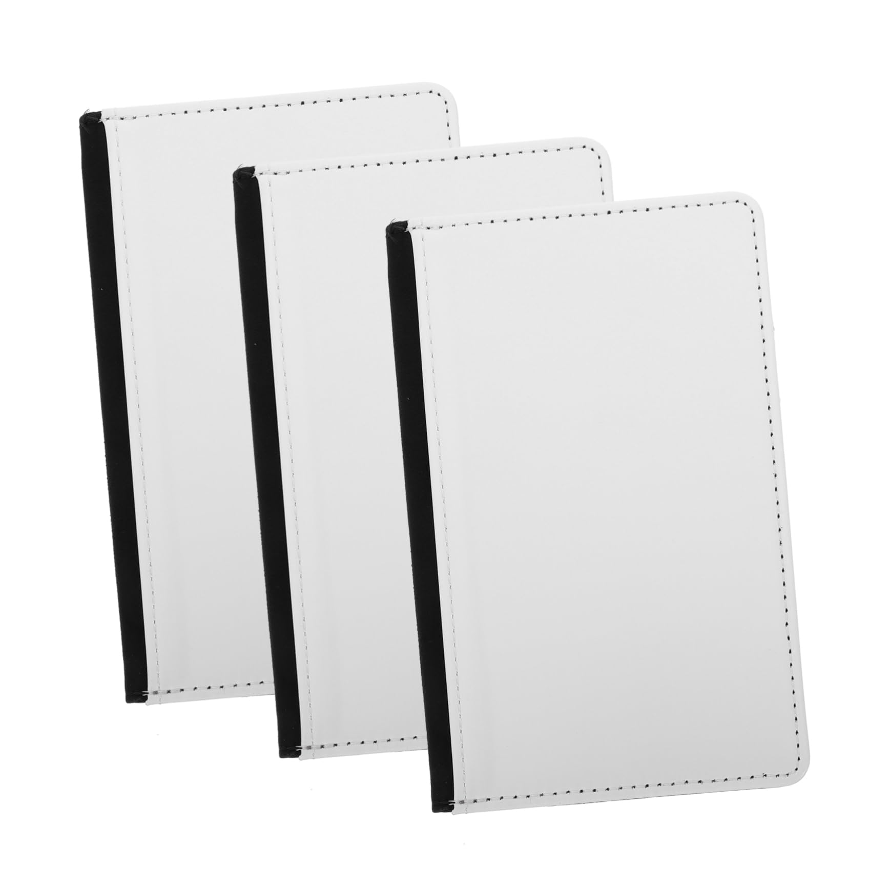 IMIKEYA Porta Documenti da Viaggio in Pelle Pu Nero Set 3 Pezzi Design Pratico e Custodia Elegante per Organizzazione Sicura di Passaporti