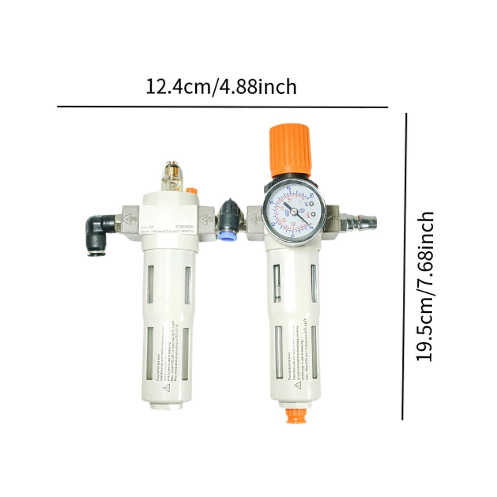 Separador de Aceite Y Agua Conector Medio Regulador de Presión para Desmontadora de Llantas Material Resistente Limpieza Sencilla Prolonga Vida Útil a, Conector Del Codo