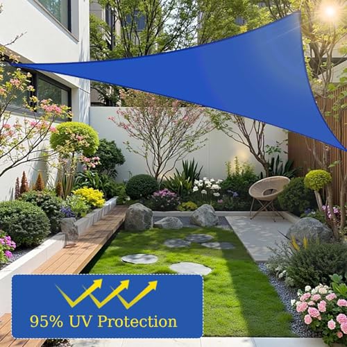 Toile d'ombrage triangle 3x3x3 imperméable protection UV pour extérieur