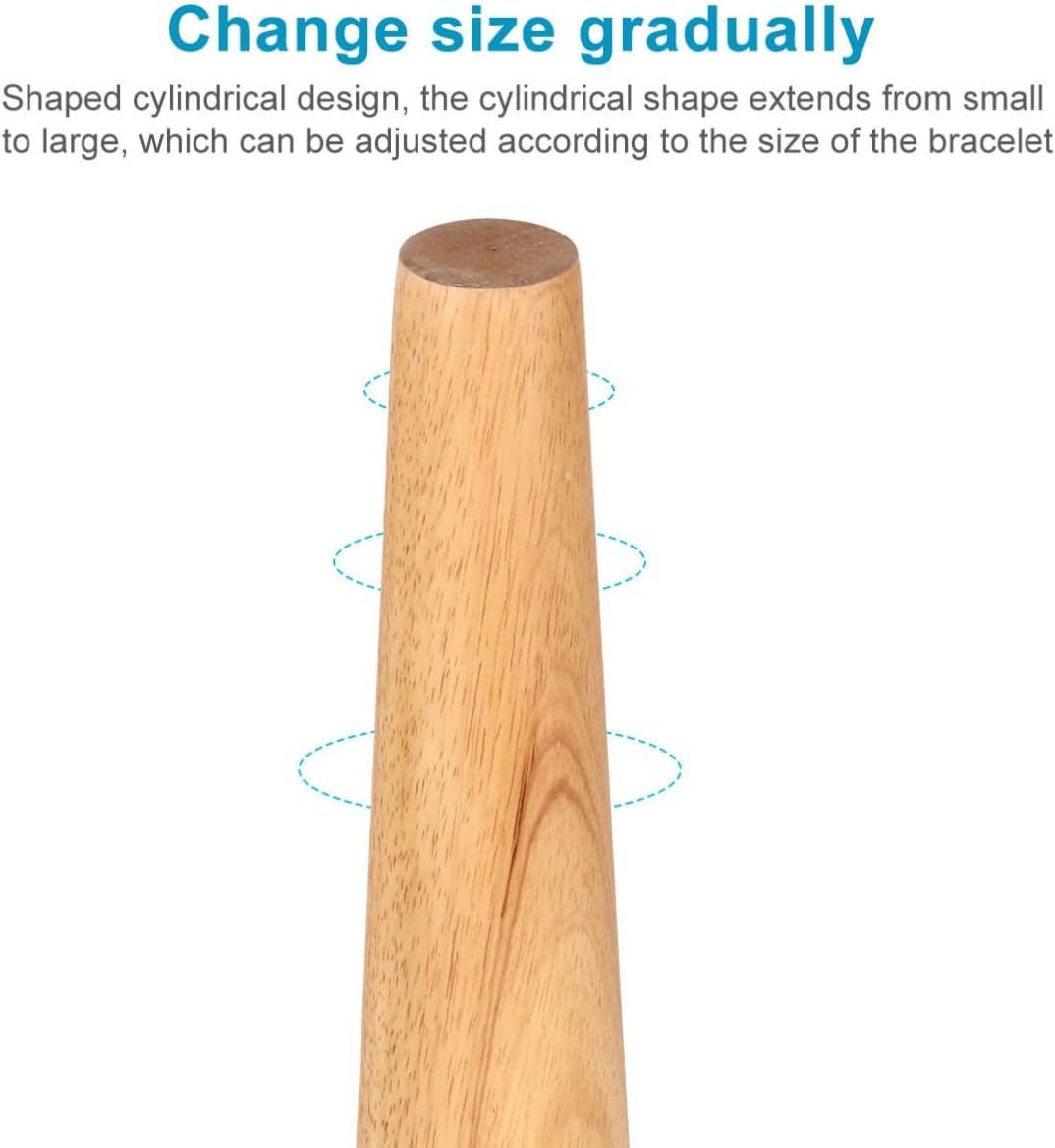 DIY Tool Mandrel Forming Wood Round Bangle Jewelry Bracelet