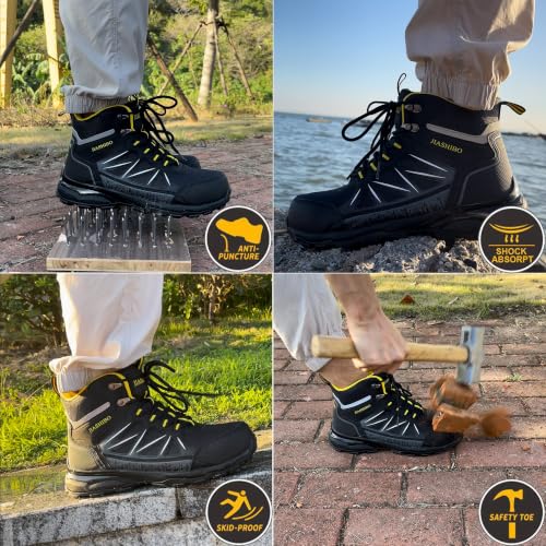 Image of Blapek Steel Toe Work Boots for Women, Insulated Work Boots | Lightweight Comfortable Safety Toe Shoes for Construction Workers, Steel Toe Sneakers for Warehouse & Auto Repair