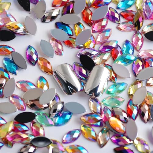 Strass acryliques à dos plat à coller pour nail art et vêtements - 3