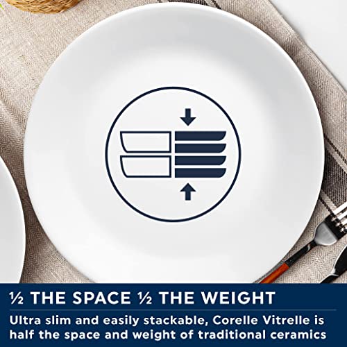 Image of Corelle Dinnerware Set (4pc Set, Solar Print)-Set for 4 | Includes 4 x Side Plates | 80% Recycled Glass | 3 X More Durable, Half the Space & Weight of Traditional Ceramic