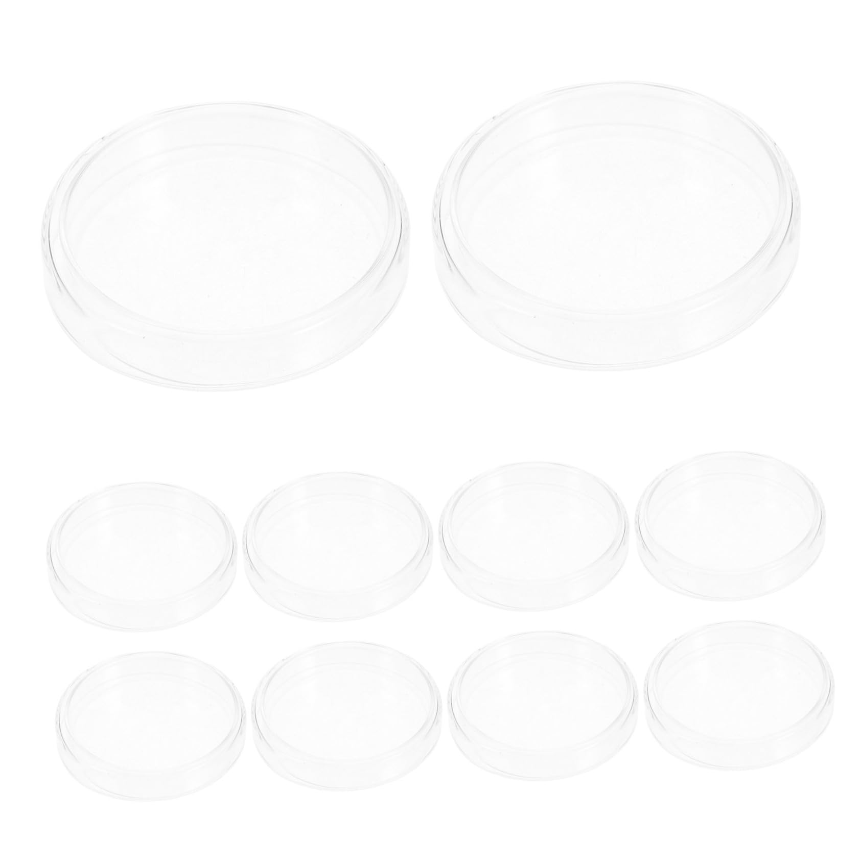 ABOOFAN 10stücke Glas Petrischalen mit Deckel für Laborkultur und Mikrobiologische Experimente aus Borosilikatglas für Hohe Temperaturbeständigkeit für Zellkultur und Wachstum