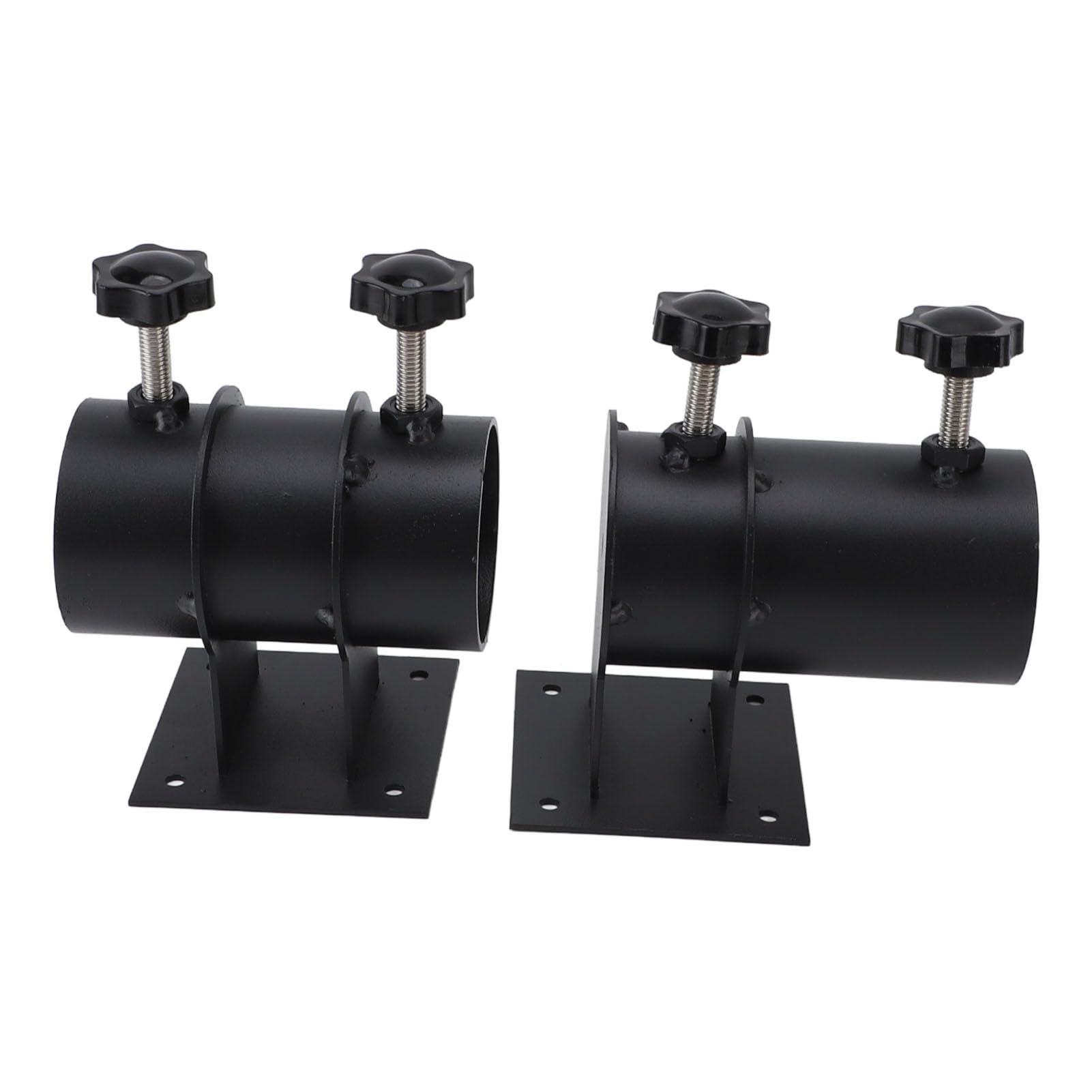 Portaombrellone da Giardino Regolabile in Metallo, Robusto Supporto Antivento per Ringhiere del Ponte, Staffa di Montaggio per Ombrellone da Esterno Impermeabile, 4 Viti, 2 Viti a Pomello