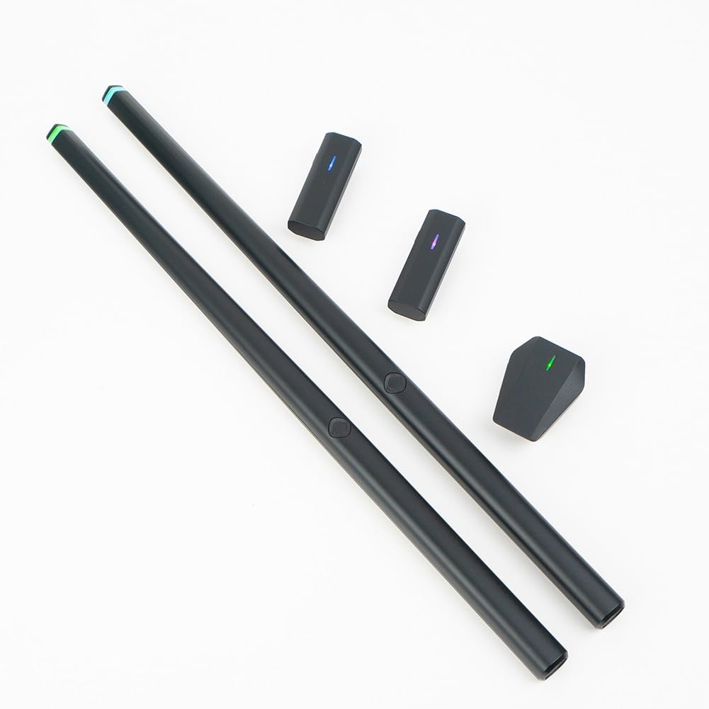 Tragbares elektrisches Lufttrommel-Set mit Fußwandler, virtuelles für Midi-Drum-Kit für iOS Android, leises Üben Reisen Drumming System Schwarz