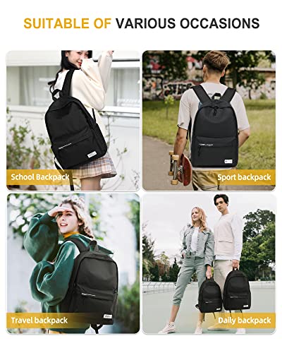 Boxsam Lightweight Bookbag For Men Women, Classic Basic Backpack For College Travel Work For Girls Boys, Waterproof Daily Bag Casual Backpack #TOP6