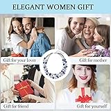 FULU AUTUMN Boho Handmade Beaded Necklaces for Women Statement Chunky Shell Necklace with Silver Beads Costume Jewellery Birthday Gifts for Women(30-Blue) - Image 7