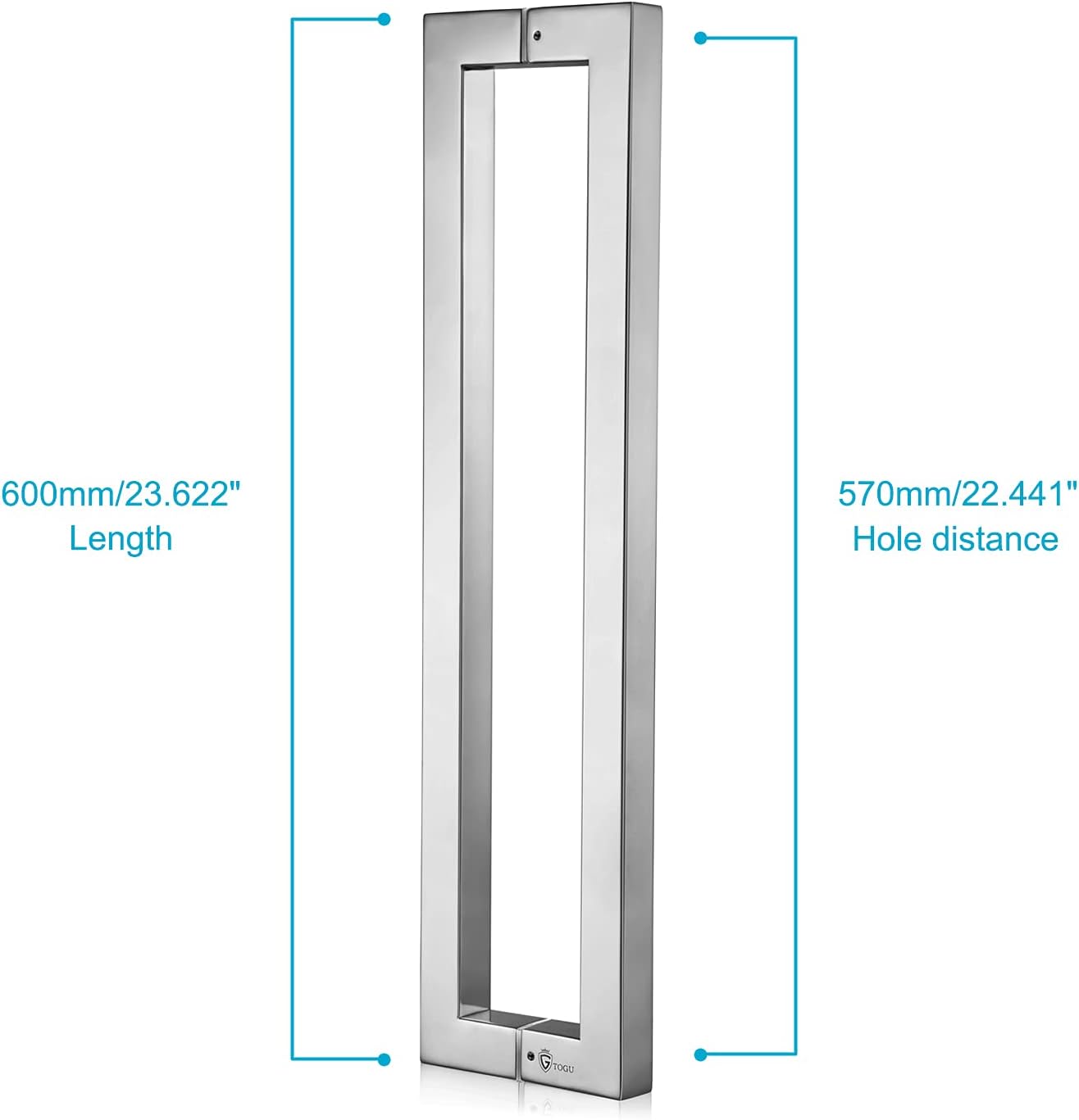 One-Day Sale: Up to 80% Off TOGU TG-R3030 Heavy Duty Commercial Grade 600mm/24 inches Square/Rectangle Shape Solid 1.2mm Thick Stainless Steel 304 Push Pull Door Handle, Mirror Chrome/Polished Chrome Finish One-Day Sale: Up to 50% Off TOGU TG-R3030 Heavy Duty Commercial Grade 600mm/24 inches Square/Rectangle Shape Solid 1.2mm Thick Stainless Steel 304 Push Pull Door Handle, Mirror Chrome/Polished Chrome Finish