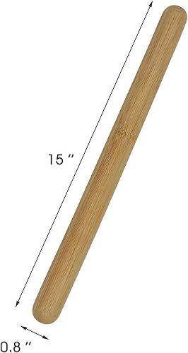 Miniatura 5 de Juego de 5 palos de masaje de bambú con una bolsa de transporte, rodillo de masaje de bambú para dar forma al cuerpo, palos de masaje de bambú