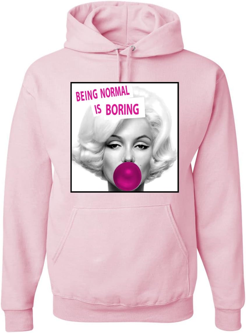 Wild Bobby Marilyn Being Normal is Boring Famous People Unisex Graphic Hoodie Sweatshirt