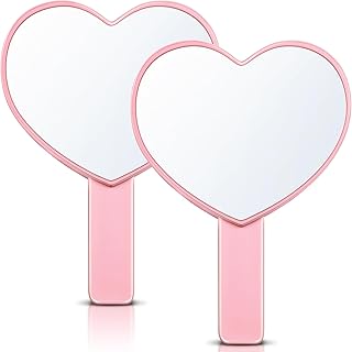 Jetec 2 espejos cosméticos de mano en forma d...