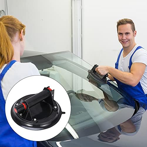 Swetup 2PCS Vacuum Glass Lifter, 8" Heavy Duty Glass Suction Cup, Glass Suckers Tile Lifter, Vacuum Glass Lifter Pads Glazing Suckers, Heavy Duty Suction Cup for Glass, Window, Granite, Tiles Lifting