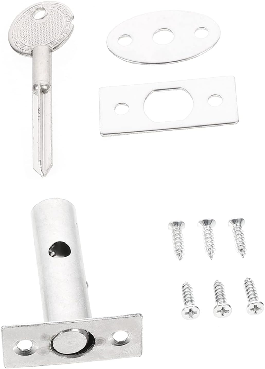 Serrure de porte coulissante avec petit verrou à pêne en acier robuste