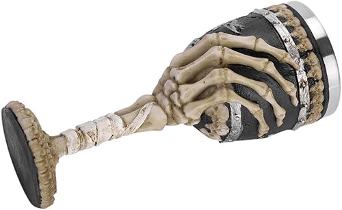 Miniatura 5 de Taza de cáliz de calavera horrible de Halloween, copa de esqueleto de vino, taza de sacrificio de acero inoxidable, copa gótica, copa de osario