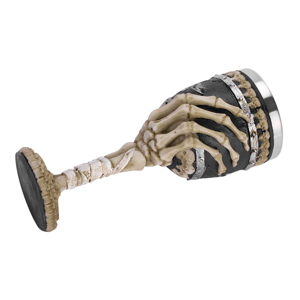 Gobelet à Vin Gothique Contenant Griffe De Dragon Squelette Viking Rétro Verre à Vin En Acier Inoxydable Et Résine Meilleurs Cadeaux D'halloween Bar Drinkware